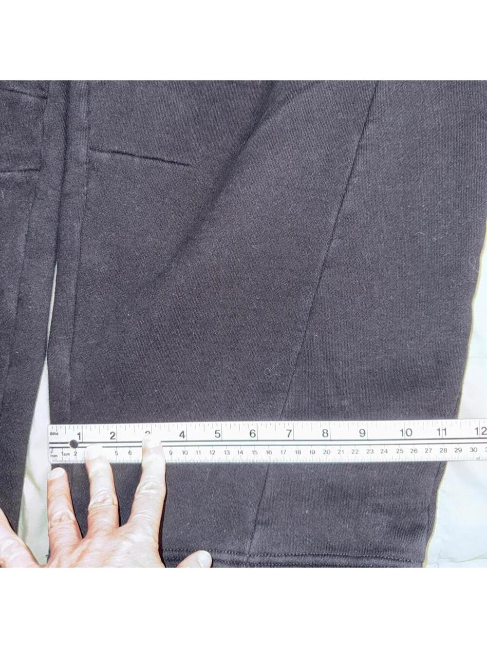 Aritzia Womens mega fit sweat fleece black barrel leg sweatpants sz M adjustable - Picture 4 of 8